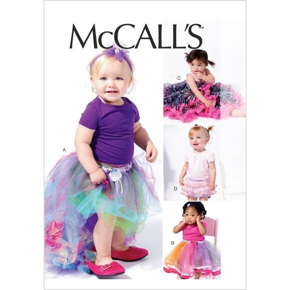 McCalls Sewing Pattern Baby & Toddler Tutu M6636 Sizes 1/2-4 - Picture 1 of 2